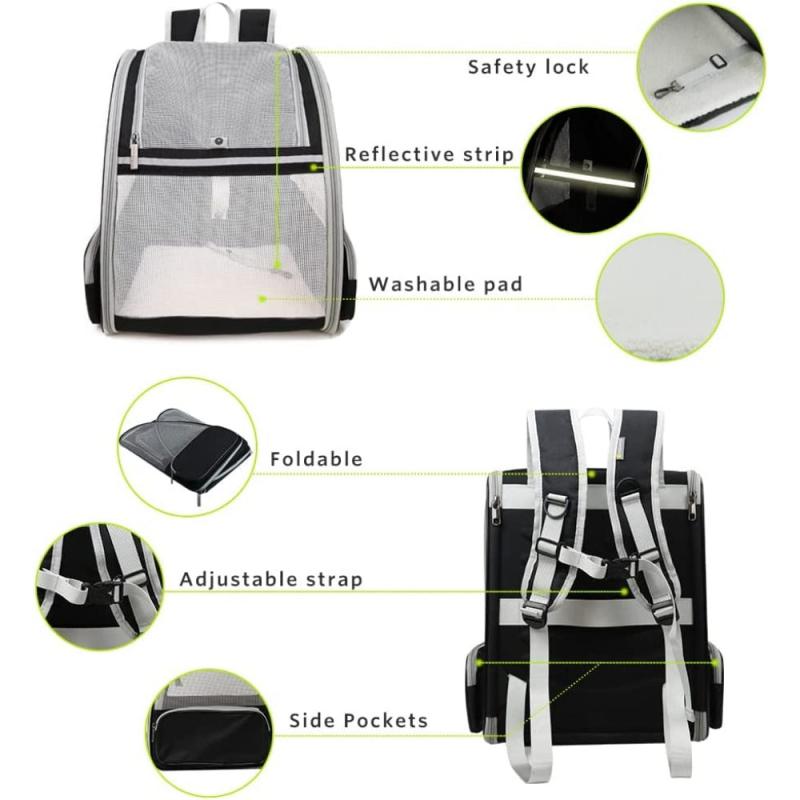 Pet Backpack Portable Dog Carrier Breathable Dog Travel Shoulder Bag