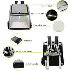 Pet Backpack Portable Dog Carrier Breathable Dog Travel Shoulder Bag
