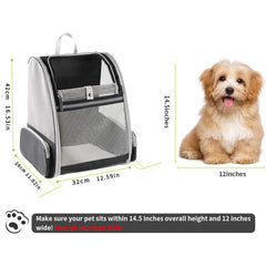 Pet Backpack Portable Dog Carrier Breathable Dog Travel Shoulder Bag
