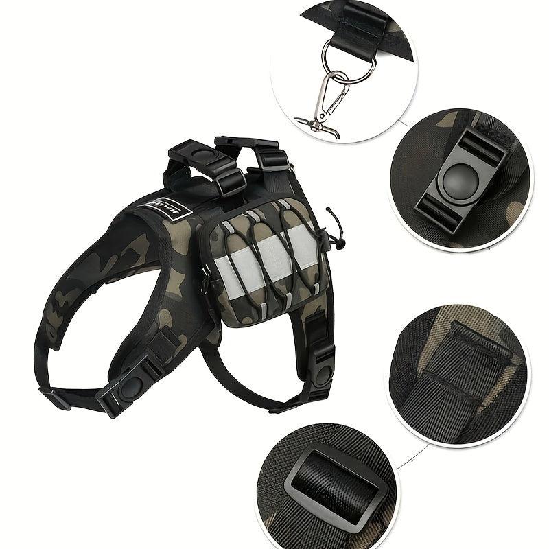 Camouflage Dog Backpack Adjustable Saddle Bag