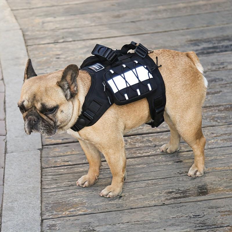 Camouflage Dog Backpack Adjustable Saddle Bag