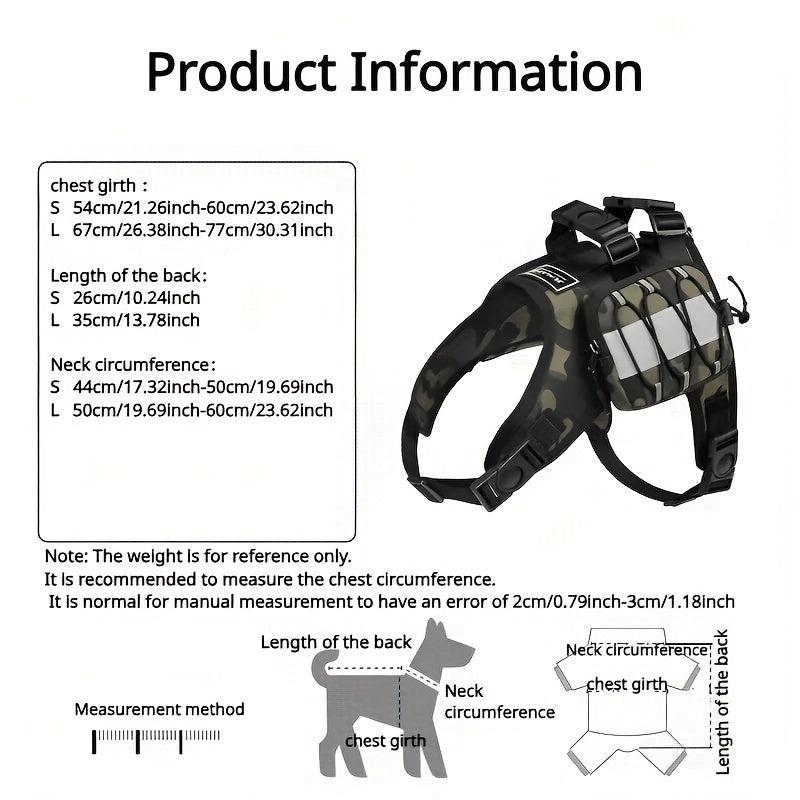 Camouflage Dog Backpack Adjustable Saddle Bag