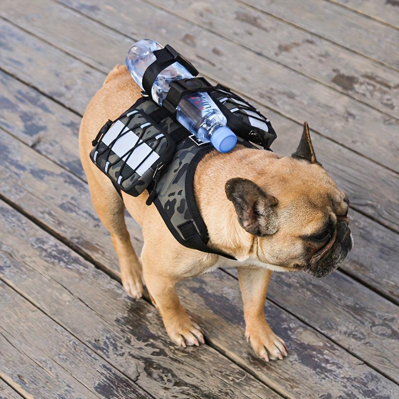 Camouflage Dog Backpack Adjustable Saddle Bag