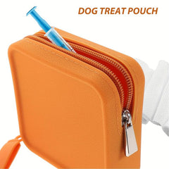 Silicone Dog Bag Small Bag Pet Walking Bag Zipper Dog Treat Pouch