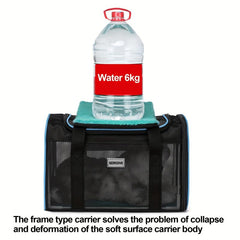Portable Outdoor Pet Carrier for Cat Dog Travel - Soft Framed Pet Carrier