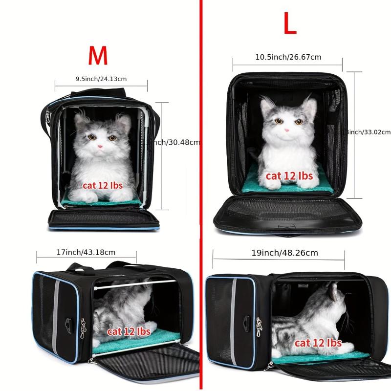Portable Outdoor Pet Carrier for Cat Dog Travel - Soft Framed Pet Carrier