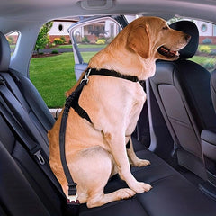 3pcs Set Adjustable Pet Seat Belt Retractable Safety Car Harness for Dogs