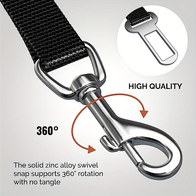 3pcs Set Adjustable Pet Seat Belt Retractable Safety Car Harness for Dogs