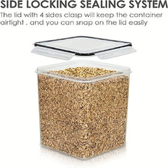 2 Airtight Pet Food Storage Containers 2L BPA Plastic with Labels and Marker