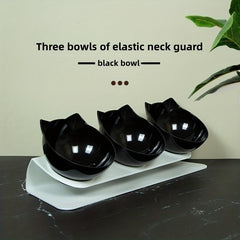 3-in-1 Elevated Pet Feeding Bowls for Dog & Cat with Stand