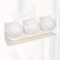 3-in-1 Elevated Pet Feeding Bowls for Dog & Cat with Stand