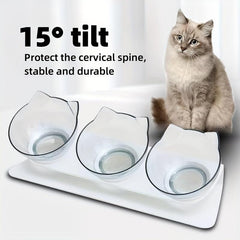 3-in-1 Elevated Pet Feeding Bowls for Dog & Cat with Stand