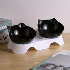 Raised Pet Double Food Bowls Non slip Ceramic Cat Dishes Bowl Dog Food Bowl