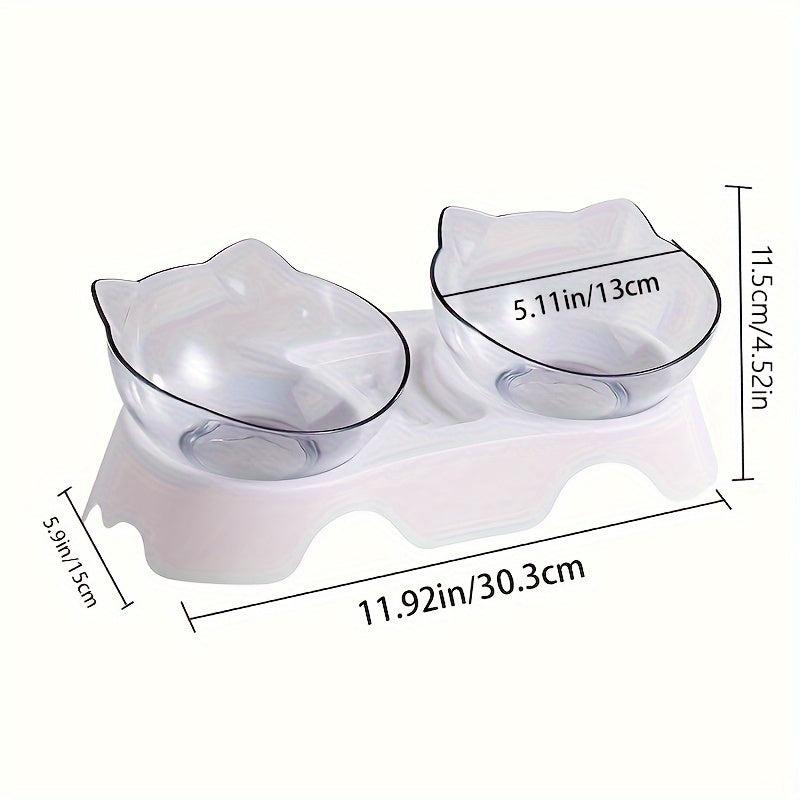 Raised Pet Double Food Bowls Non slip Ceramic Cat Dishes Bowl Dog Food Bowl