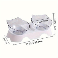Raised Pet Double Food Bowls Non slip Ceramic Cat Dishes Bowl Dog Food Bowl