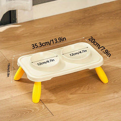 Elevated Double Pet Food Bowl for Healthy Pets