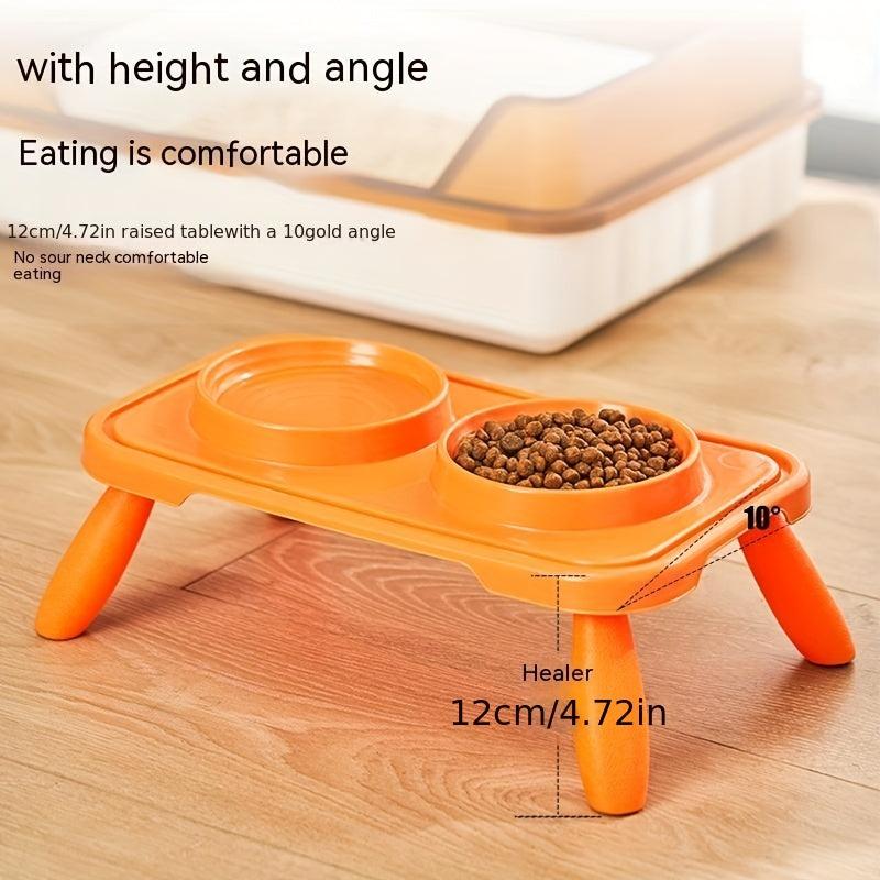 Elevated Double Pet Food Bowl for Healthy Pets
