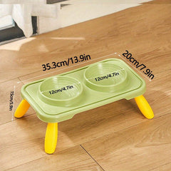Elevated Double Pet Food Bowl for Healthy Pets