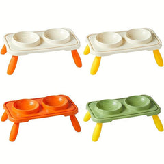 Elevated Double Pet Food Bowl for Healthy Pets