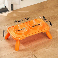 Elevated Double Pet Food Bowl for Healthy Pets