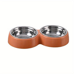 Stainless Steel Dog Food & Water Bowl Set with Non-slip Stand