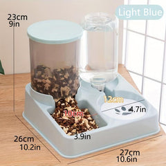 2 In 1 Tilted Automatic Cat Feeder Water Dispenser Set