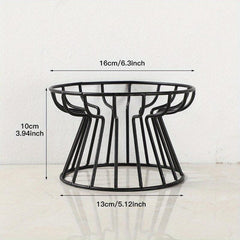 Elevated Ceramic Cat Bowl with Iron Stand