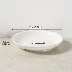 Elevated Ceramic Cat Bowl with Iron Stand
