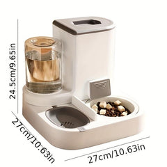 Automatic Pet Water And Food Feeder 2 In 1 Large Capacity Dog Food Container