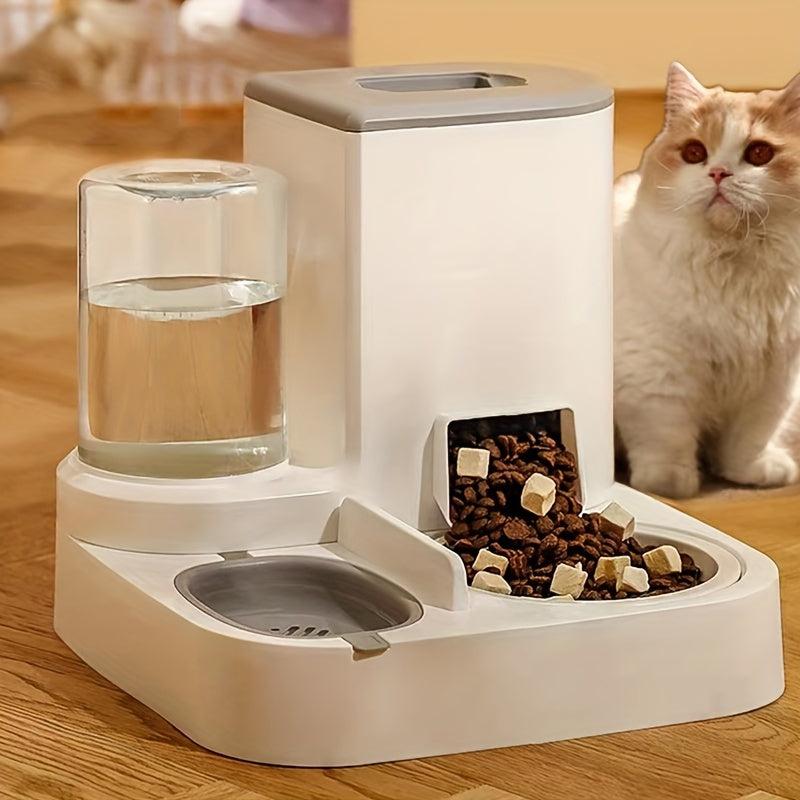 Automatic Pet Water And Food Feeder 2 In 1 Large Capacity Dog Food Container