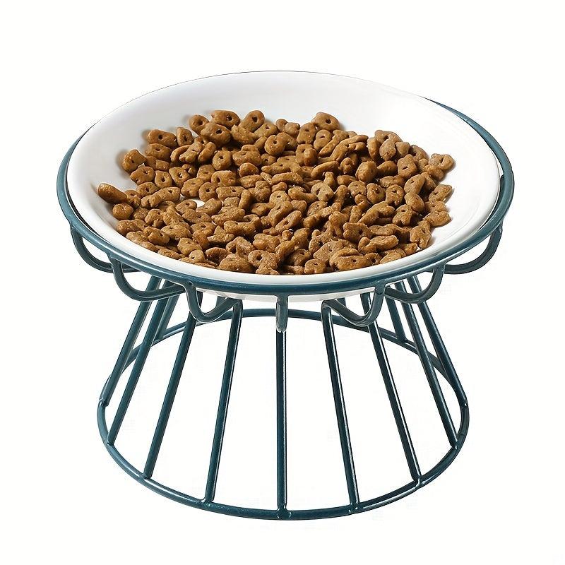 Raised Ceramic Cat & Dog Dishes for Better Mealtime