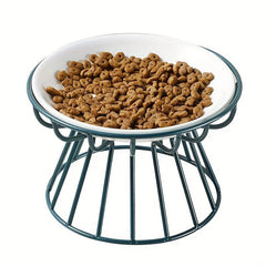 Raised Ceramic Cat & Dog Dishes for Better Mealtime