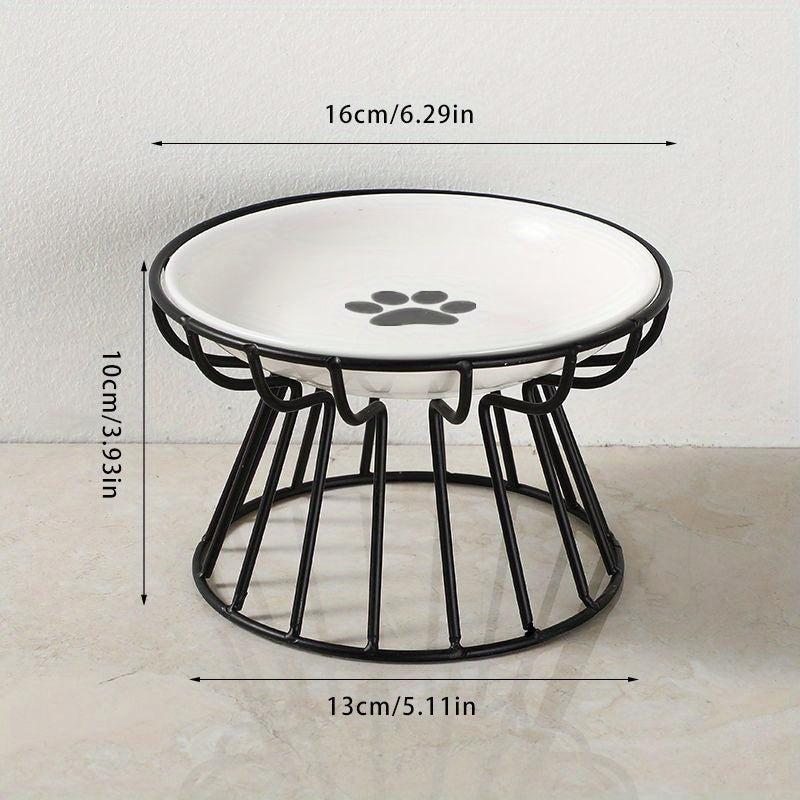 Raised Ceramic Cat & Dog Dishes for Better Mealtime