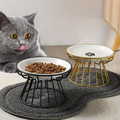 Raised Ceramic Cat & Dog Dishes for Better Mealtime