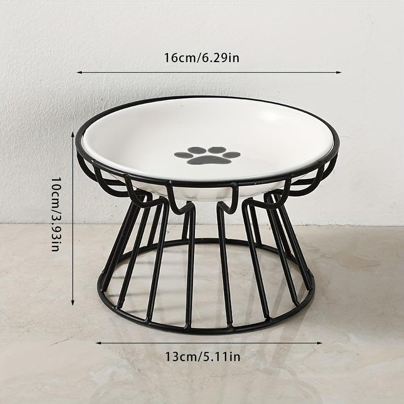 Raised Ceramic Cat & Dog Dishes for Better Mealtime