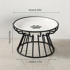 Raised Ceramic Cat & Dog Dishes for Better Mealtime