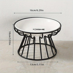 Raised Ceramic Cat & Dog Dishes for Better Mealtime