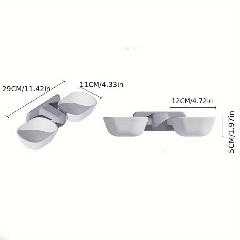 Wall Mounted Pet Double Bowls Elevated Dog Food And Water Bowl Set