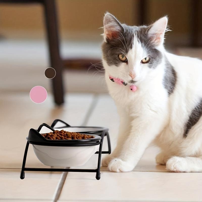 Ceramic Raised Cat Food Bowls 300ml