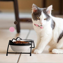 Ceramic Raised Cat Food Bowls 300ml