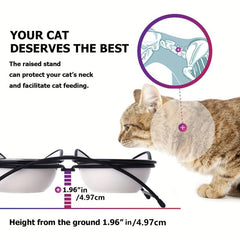 Ceramic Raised Cat Food Bowls 300ml