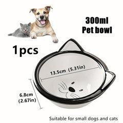 Ceramic Raised Cat Food Bowls 300ml