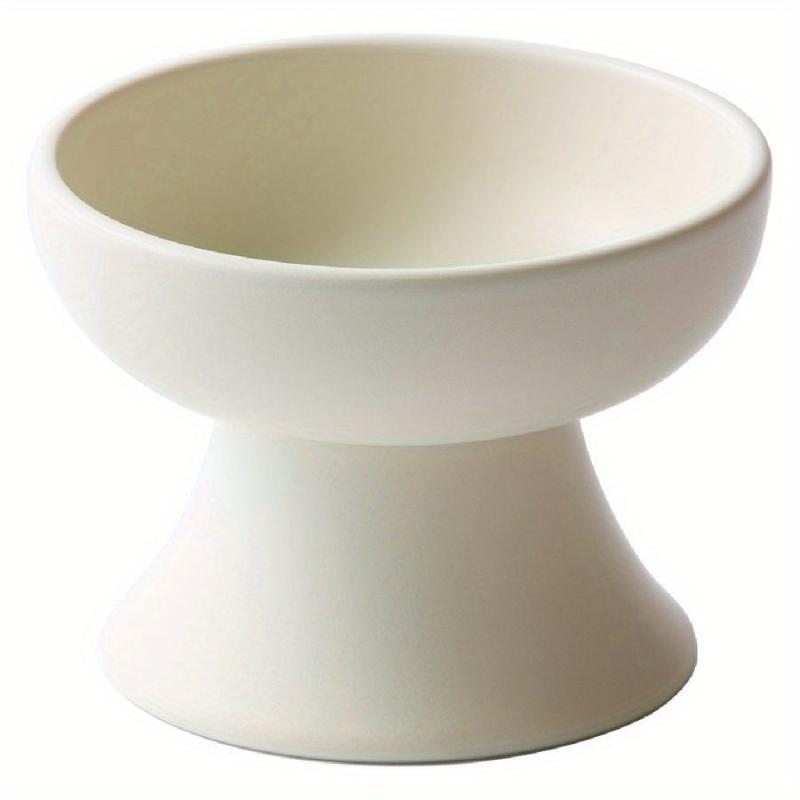 Ceramic Elevated Cat Bowl Inclined Food Water Bowl for Indoor Cats