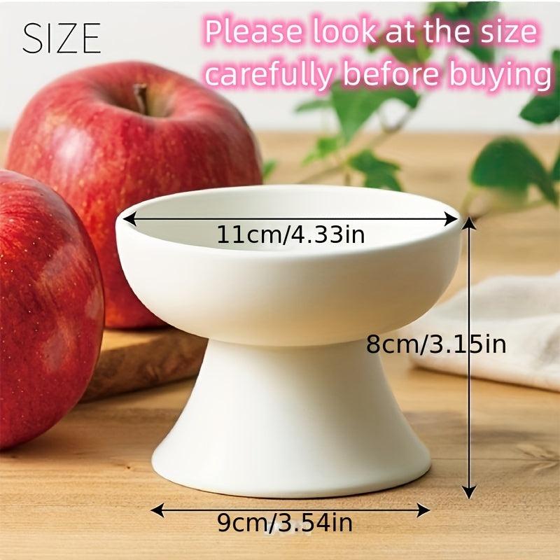 Ceramic Elevated Cat Bowl Inclined Food Water Bowl for Indoor Cats
