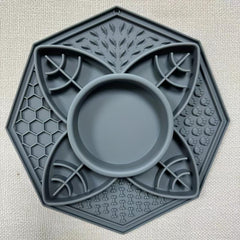 Slow Feed Dog Bowl Silicone Licking Bowl with Suction Cup Puzzle Feeding Pad