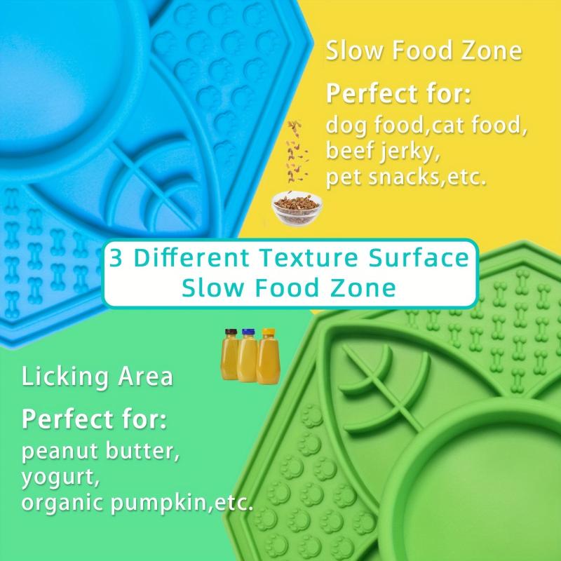 Slow Feed Dog Bowl Silicone Licking Bowl with Suction Cup Puzzle Feeding Pad