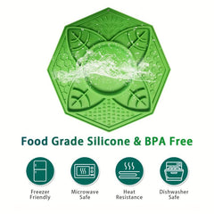 Slow Feed Dog Bowl Silicone Licking Bowl with Suction Cup Puzzle Feeding Pad