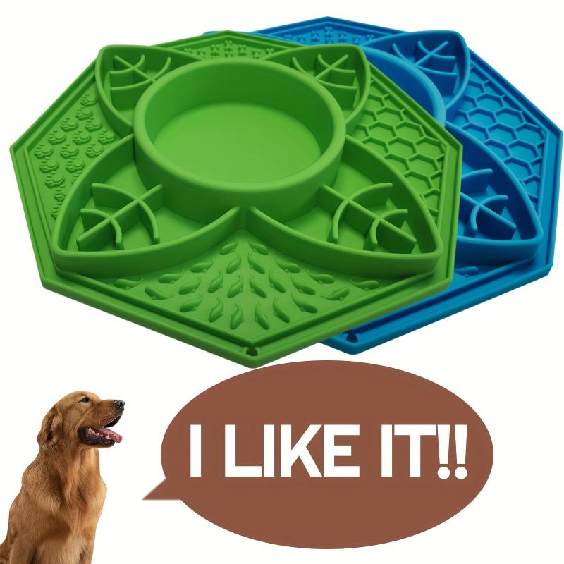 Slow Feed Dog Bowl Silicone Licking Bowl with Suction Cup Puzzle Feeding Pad