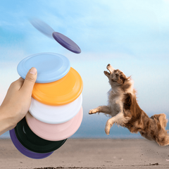 Dog Flying Disc Interactive Training Toy Floating Water Soft Disc