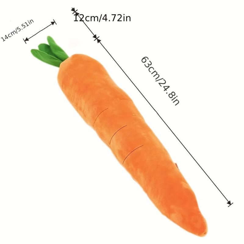 Large Carrot Pet Squeaky Plush Toy for Dogs